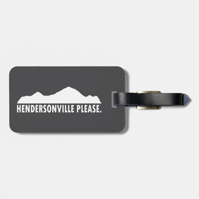 Hendersonville North Carolina Please Luggage Tag (Back Horizontal)