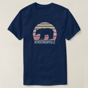 Hendersonville North Carolina Retro Bear T-Shirt