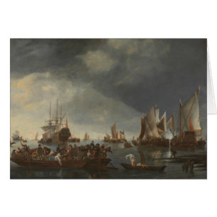 Hendrick Dubbels - Port with Sailing Ships