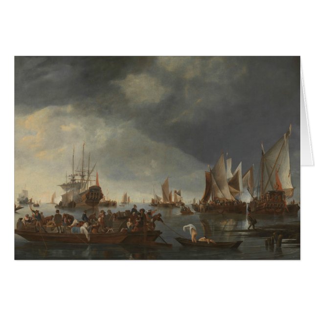 Hendrick Dubbels - Port with Sailing Ships (Front Horizontal)