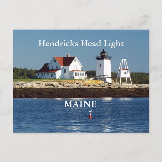 Hendricks Head Light, Maine Postcard (Front)