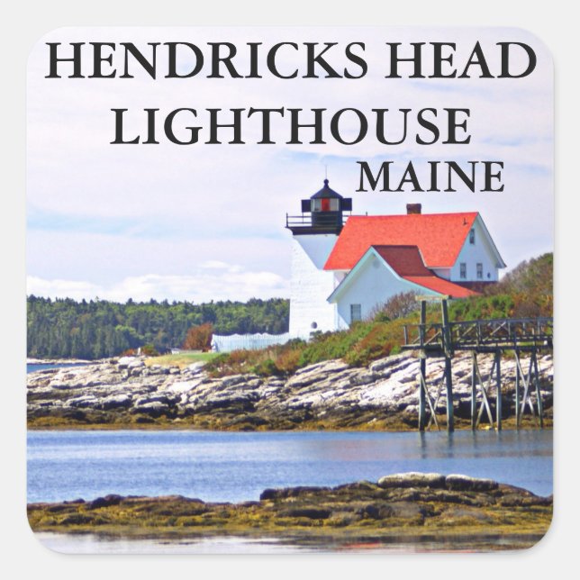 Hendricks Head Lighthouse, Maine Stickers (Front)