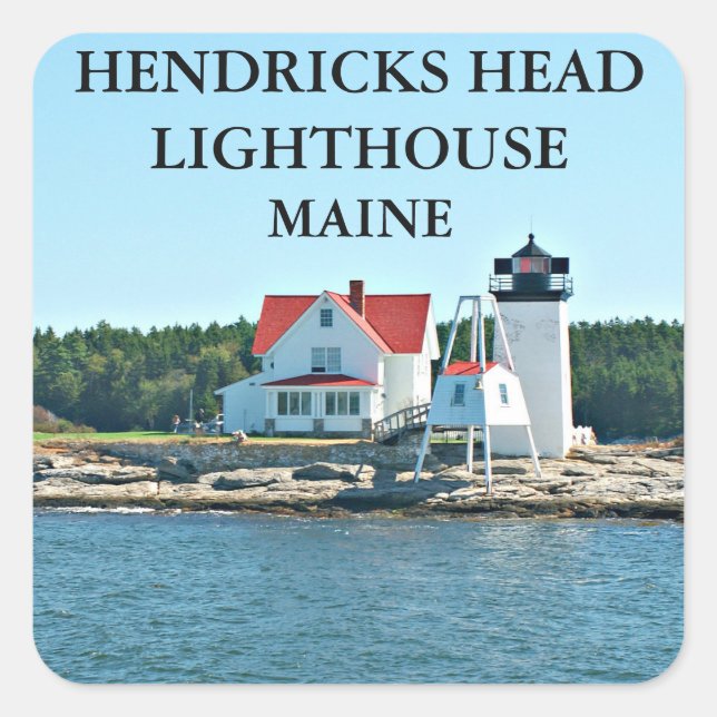 Hendricks Head Lighthouse, Maine Stickers (Front)