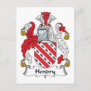 Hendry Family Crest Postcard