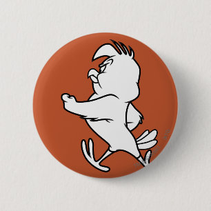 Henery Hawk Walking 6 Cm Round Badge