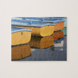 Henley-on-Thames row boats on the Thames River, Jigsaw Puzzle