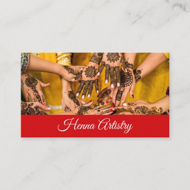 Henna Artistry Business Card (Front)