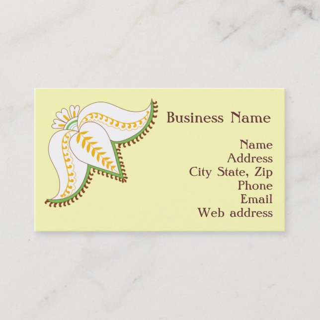 Henna Flower Business Card (Front)