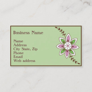 Henna Flower Business Card