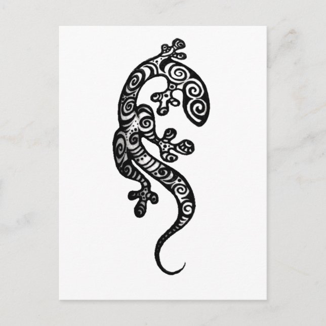 Henna Gecko By Cynthia McDonald Postcard (Front)