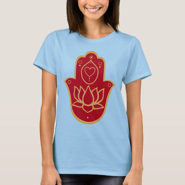 Henna Hamsa Lotus T-Shirt (Front)