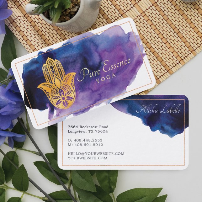 Henna Hamsa Wellness Holistic Decorative Hand Business Card (Creator Uploaded)
