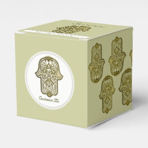 Henna Hand of Hamsa (Golden) Favour Box