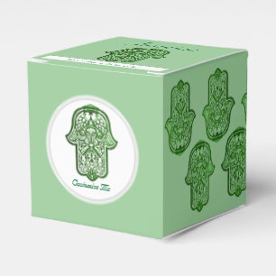 Henna Hand of Hamsa (Green) Favour Box