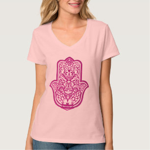 Henna Hand of Hamsa (Pink) 2 T-Shirt