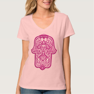 Henna Hand of Hamsa (Pink) T-Shirt