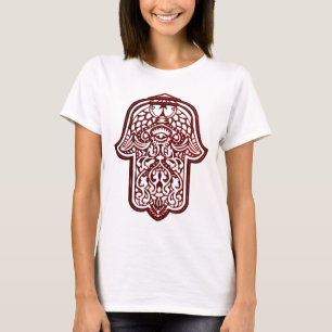 Henna Hand of Hamsa (Red) T-Shirt