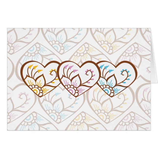 Henna Heart Card (Front Horizontal)