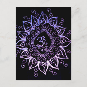 Henna Hindu Symbol Postcard