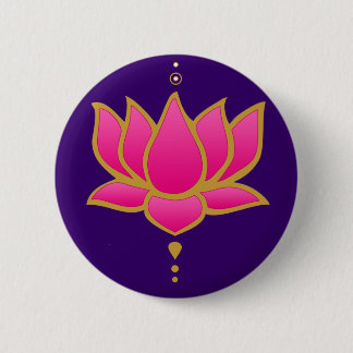 Henna Lotus Pink Button