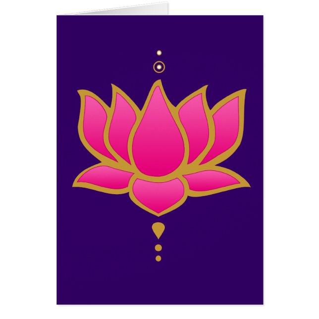 Henna Lotus Pink Card (Front)