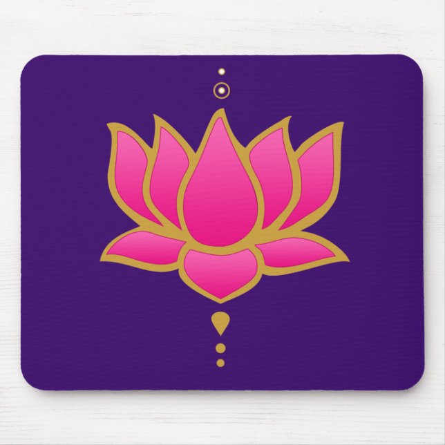 Henna Lotus Pink Mouse Pad (Front)