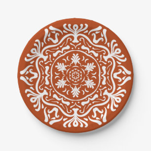 Henna Mandala Paper Plate
