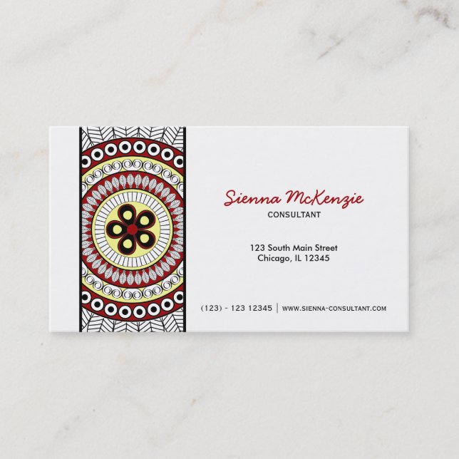 Henna Mehndi Consultant Business Card (Front)