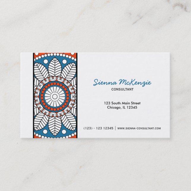 Henna Mehndi Consultant Business Card (Front)