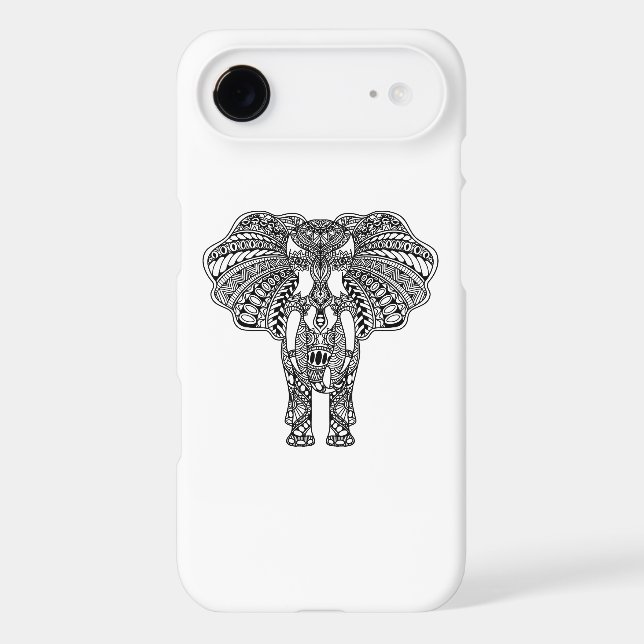 Henna Mehndi Decorated Indian Elephant Case-Mate iPhone Case (Back)