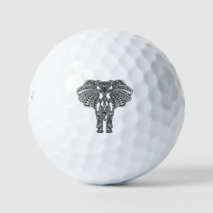 Henna Mehndi Decorated Indian Elephant Golf Balls