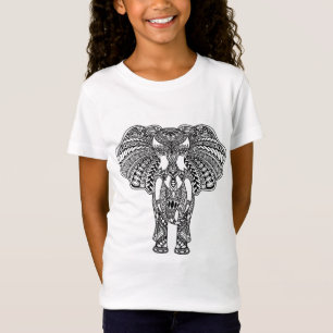 Henna Mehndi Decorated Indian Elephant T-Shirt