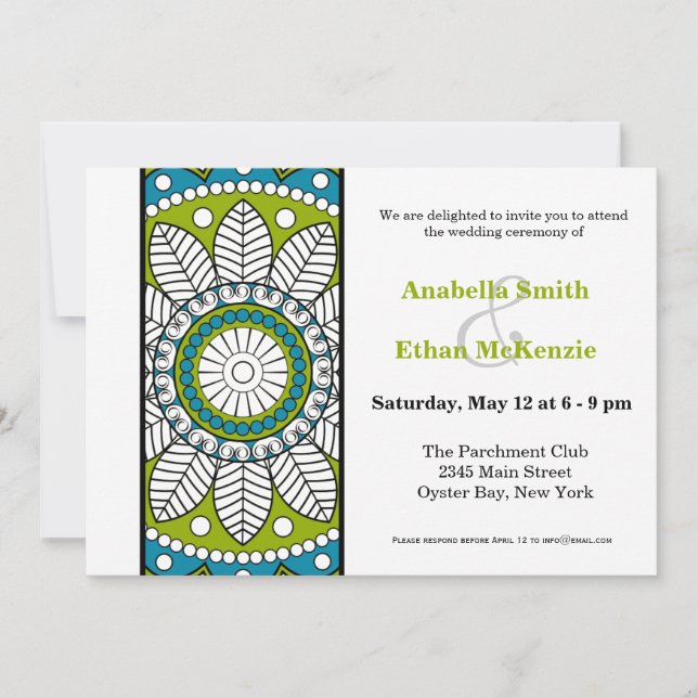 Henna Mehndi Wedding Invitation (Front)
