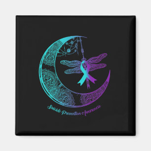 Henna Moon Dragonfly Suicide Prevention Awareness  Magnet