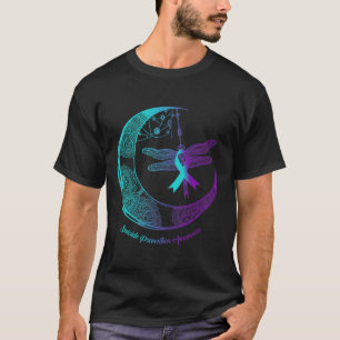 Henna Moon Dragonfly Suicide Prevention Awareness T-Shirt