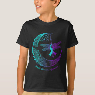 Henna Moon Dragonfly Suicide Prevention Awareness  T-Shirt