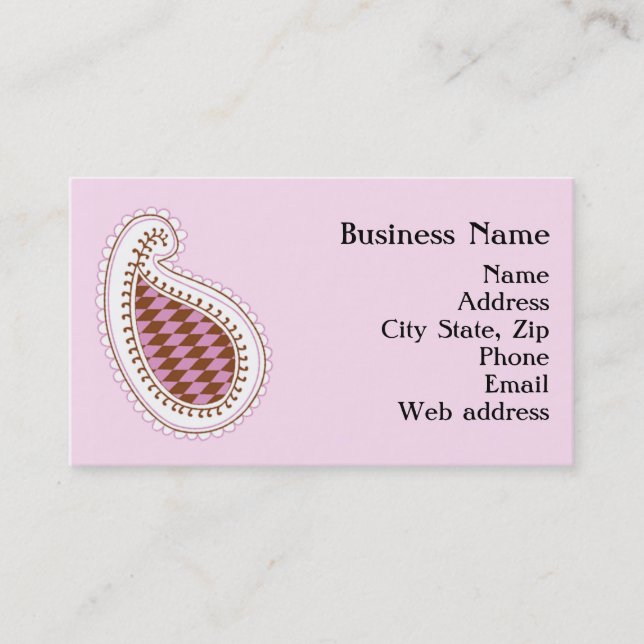 Henna Paisley Business Card (Front)