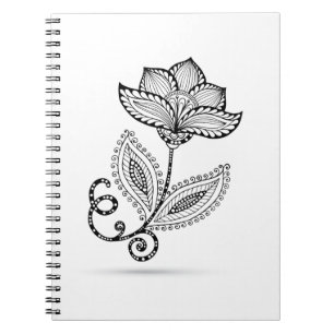 Henna Paisley Mehndi Doodles Notebook