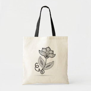 Henna Paisley Mehndi Doodles Tote Bag