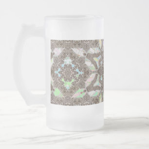Henna Phoenix Original Art Mandala Luggage Case Frosted Glass Beer Mug