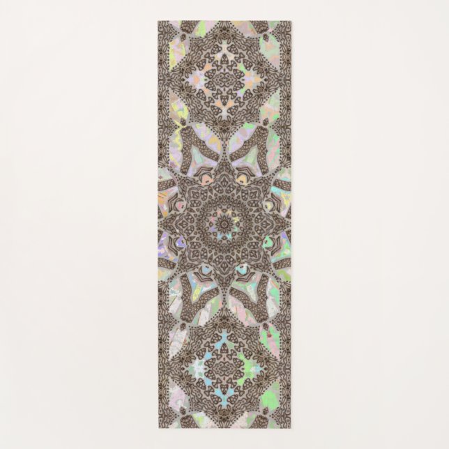 Henna Phoenix Original Art Mandala Yoga Mat (Front)