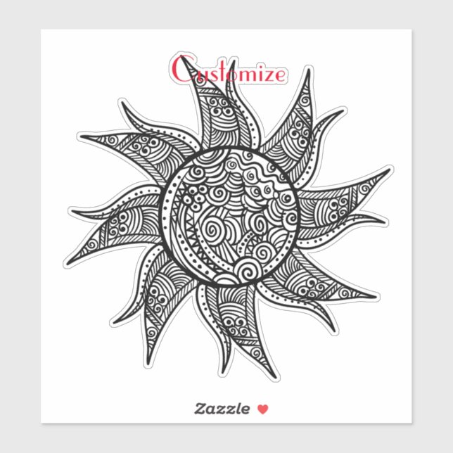 Henna-style Sun Tattoo Thunder_Cove (Sheet)