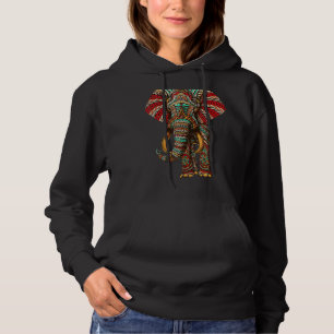 Henna Stylish Artistic Save The Elephants Wildlife Hoodie