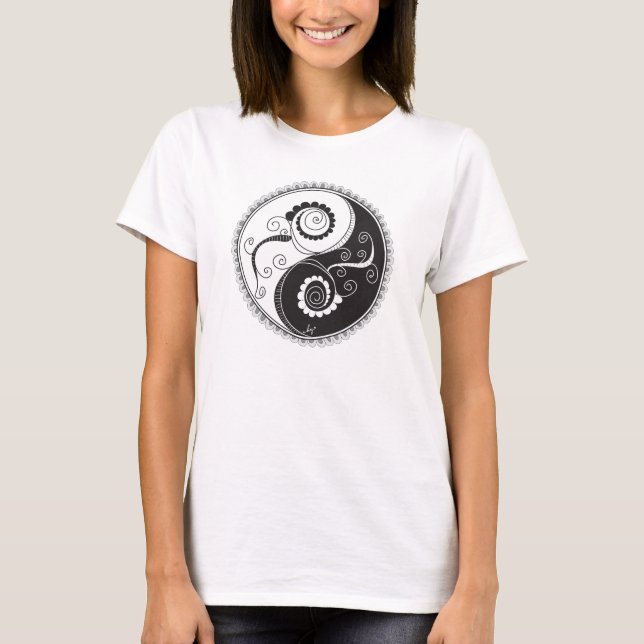 Henna Yin-Yang Burnout T-Shirt (Front)