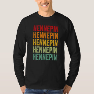 Hennepin County Minnesota Rainbow Text T-Shirt