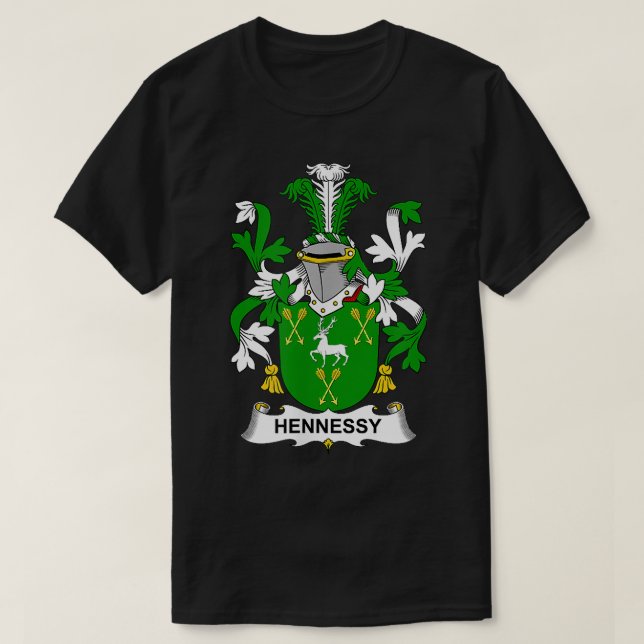 Hennessy Coat of Arms  Family Crest  T-Shirt (Design Front)