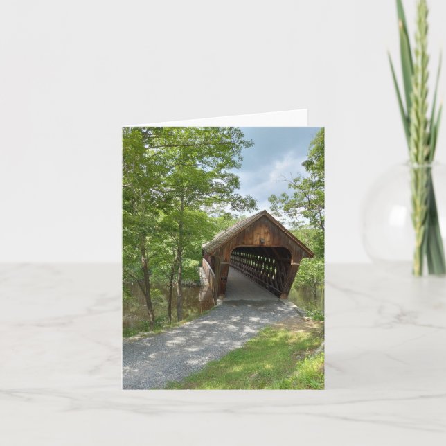 Henniker Covered Bridge in Summer Note Card (Front)