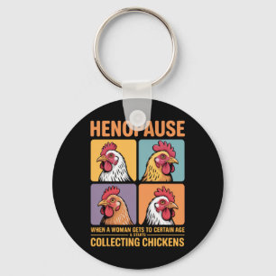 Henopause Women Chicken Collector Humour Summer Fu Key Ring