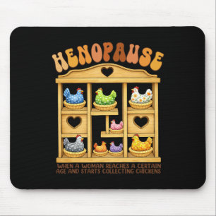 Henopause Women Collecting Chicken,hen In Nest,chi Mouse Pad