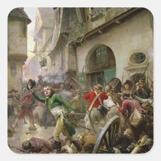 Henri de La Rochejaquelein  at Battle of Square Sticker (Front)